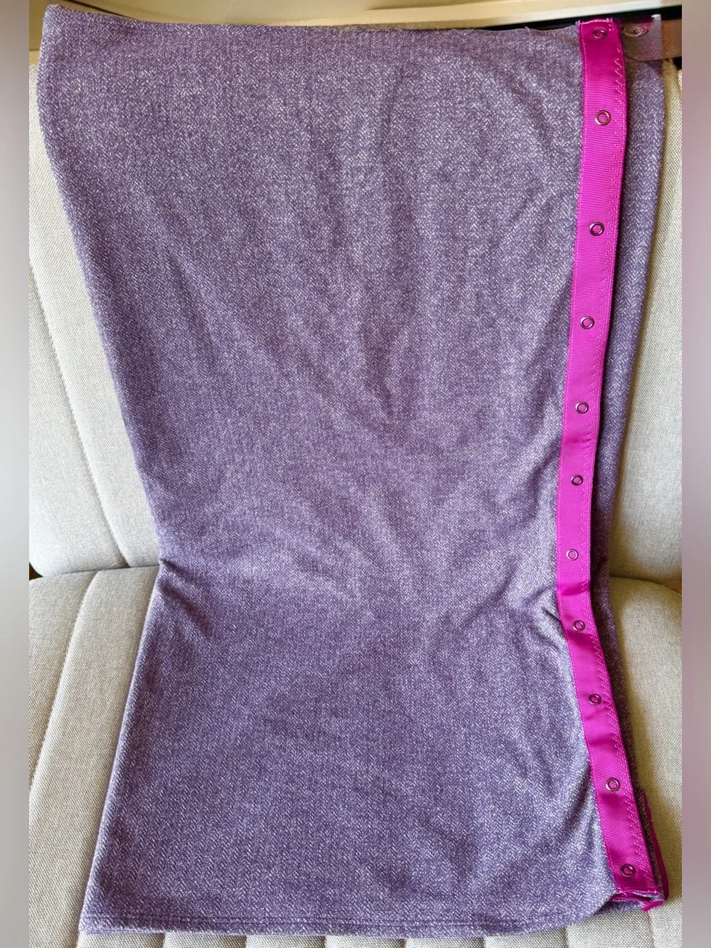 lululemon athletica Purple Wrap Scarf with Pink Trim